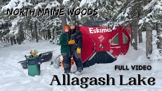 3-Day Winter Wilderness Tent Camping & Ice Fishing In The North Maine Woods (FULL VIDEO)