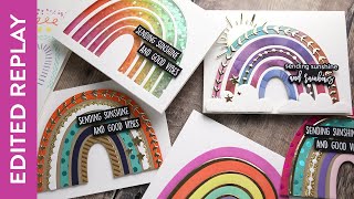 🔴 EDITED REPLAY - 4 Ways to Create Rainbow Cards!
