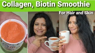 Drink this Collagen, Biotin,Antiaging Smoothie For Younger Glowing Skin and Long Strong Healthy Hair