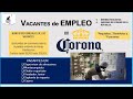 Corona 🍻 Bolsa de trabajo 2022-2023 💼 Empleo y Vacantes Benéficos, Requisitos, Postulación