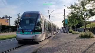 Clamart: Hôpital Béclère. Translohr (rubber-tyred trams) nr. 612, 625 (route T6)