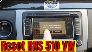 Restart navigație Volkswagen RNS 510 - How to reset the Rns navigation unit