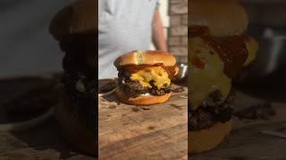 Build a stacked smash burger with me 🔥 #bbq #cookingchannel #foodblogger #burger