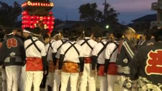 旧常滑地区祭礼2016（土）市場字　常盤車 00058常西小　出動