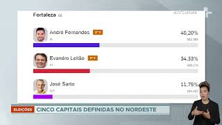 No Nordeste, cinco capitais já têm prefeitos eleitos no primeiro turno; quatro são reeleitos