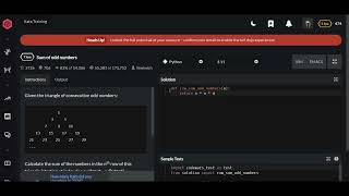 Codewars | Sum of odd numbers | Python 7 kyu