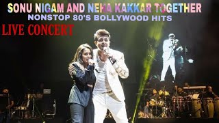 Non Stop 80's Bollywood Hit Songs | Sonu Nigam & Neha Kakkar Together in Live Concert | Houston 2019