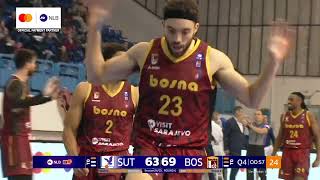 West knocks down 3 CLUTCH 3-pointers (Sutjeska Elektropriveda - Bosna Visit Sarajevo, 18.12.2024)