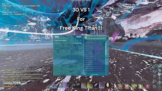 1st King Titan Counter? 30 VS 1 | Ark Official Small Tribes Ascended