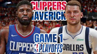 CLIPPERS vs MAVERICKS GAME 1 - 2024 NBA PLAYOFFS - NBA 2K24 (PS5) [4K UHD]