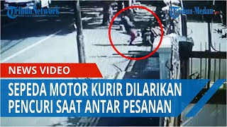 Viral Video Sepeda Motor Kurir Dilarikan Pencuri saat Antar Pesanan