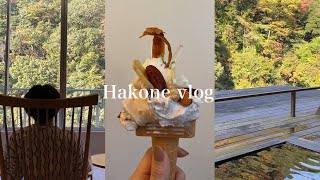 【vlog.2】彼と日帰り箱根旅行🧖‍♀️/露天風呂/紅葉/ジェラート