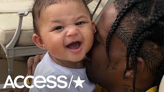 Kylie Jenner Catches Travis Scott Helping Stormi Down The Stairs & We're Still Swooning | Access