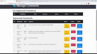 CMS Disapprove User Comment Using PHP