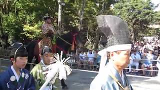 鶴岡八幡宮崇敬者大祭 流鏑馬神事 所役配置、騎馬・馬場本移動 平成30年10月7日