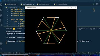 New amazing draw pattern using python with turtle library #python #code