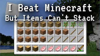 Can I Beat Minecraft without Item Stacking?