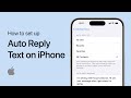 How To Setup Auto Reply Text on iPhone  - Tutorial