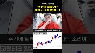 한 번에 급등보단 이런 자리가 좋습니다