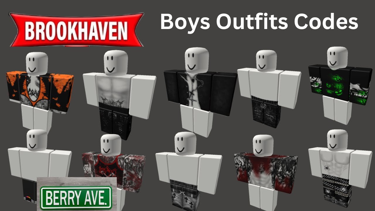 Boy Outfit Codes For Berry Avenue | Roblox Brookhaven Boys Outfit Codes ...