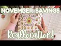 🥑  REALLOCATING NOVEMBER SAVINGS CHALLENGES $799+!!! | Single Income