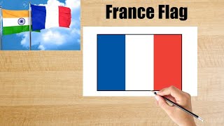france flag drawing with easy steps | draw flag, how to draw flag