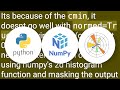 python matplotlib plot hist2d with normalised masked numpy array