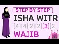 How to Pray 3 Rakat Witr Isha Salah - Dua e Qunoot - Beginner Step by Step - Female Sunni Hanafi