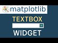 Getting Started With matplotlib Widgets | TextBox Widget