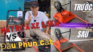 Đầu Phun Cát Kết Hợp Với Máy Rửa Xe 5.5KW Thì Nó Mạnh Đến Cỡ Nào ?