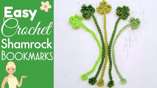 Easy Crochet Bookmark ☘️ St Patrick's Day Crochet Patterns 🎁 Crochet a Shamrock