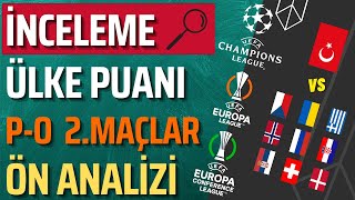 ÜLKE PUANI PLAY-OFF 2.MAÇLAR ÖN ANALİZİ