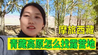 【豫小熊摩旅】河南妹子摩旅西藏，在青藏高原找到露营地，不小心还把脚扭了