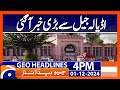 Adiala Jail Updates  | Geo News 4PM Headlines | 1 December 2024