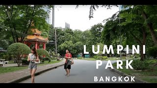 Walking Tour Of Bangkoks Central Park - Lumpini Park Bangkok Thailand 2021 4K สวนลุมพินี