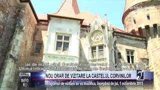 NOU ORAR DE VIZITARE LA CASTELUL CORVINILOR