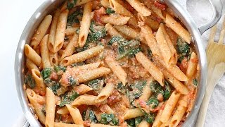 Creamy Tomato And Spinach Pasta