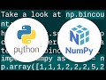 Frequency counts for unique values in a NumPy array