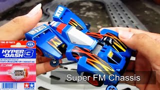 Test Kecepatan TAMIYA Mini 4WD GUN BLUSTER XTO # Super FM Chassis # Dinamo Hyper Dash