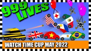 999 LIVES Car Survival - Watch time Cup May 2022 - Algodoo