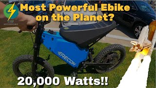 CAB Motorworks RECON Electric Bike Review | 20,000W of RAW ELECTRIC POWER!!