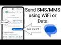 How to send text messages (SMS/MMS) using wifi or data on Google Messages | send SMS without balance