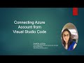 Connecting Azure Account from Visual Studio Code