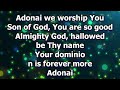 adonai we worship you keyboard plus lyrics