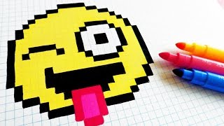 Handmade Pixel Art - How To Draw Emoji #pixelart