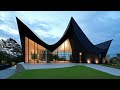 modern gothic revival a bold black house design that redefines elegance