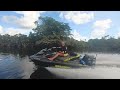 riding the rio hondo at the border of belize and mexico with our seadoo