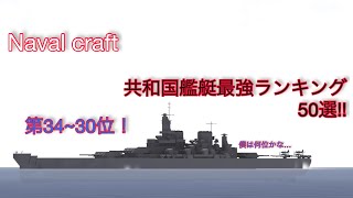 【Naval craft】共和国艦艇最強ランキング50選！34~30位！