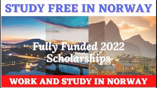 Study in Norway For Free 2022 | Total Cost of Application For International Student | Free Work Visa