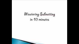 Master IP Subnetting in 10 minutes - Part 1